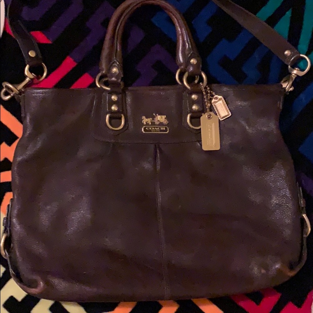 FLASH SALE TODAY ONLY-Coach brown leather large to